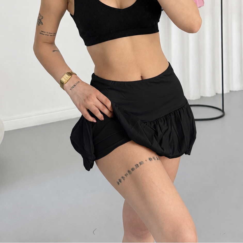 Black Balloon Mini Skort