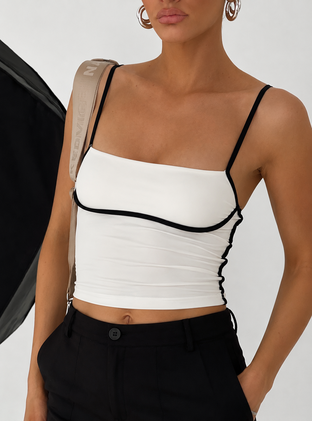 Piping Cami - Whıte