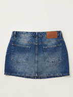 Denim Mini Skirt - Blue