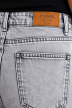 Grey Denim Frayed Shorts