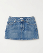 Light Blue Denim Mini Skirt