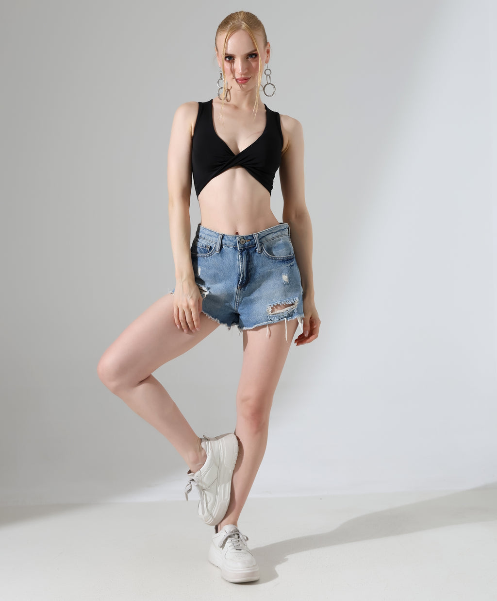 Twist-Front Crop Top