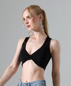 Twist-Front Crop Top