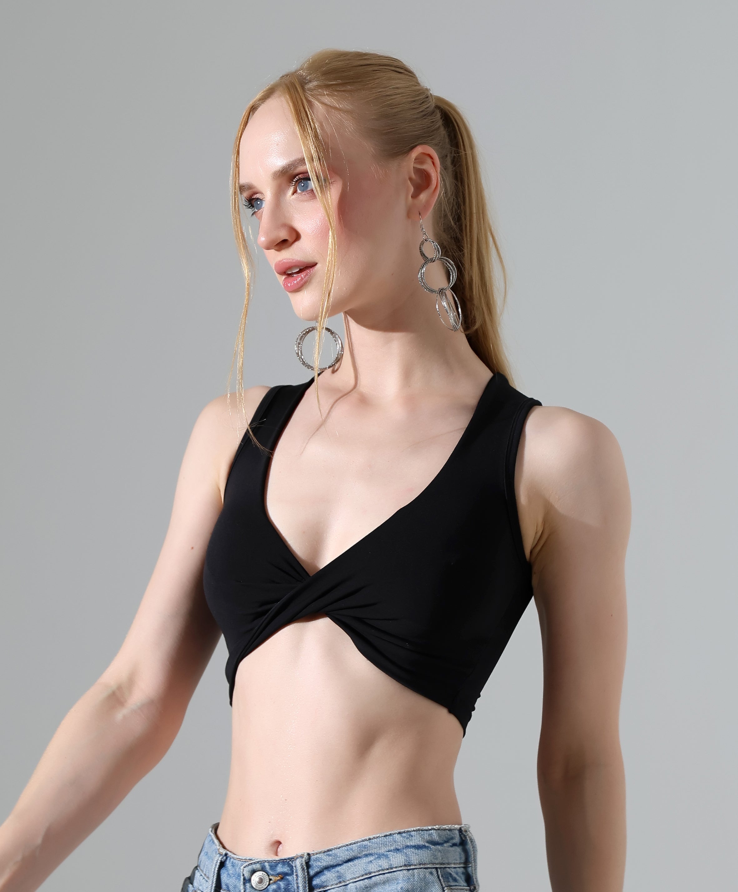 Twist-Front Crop Top