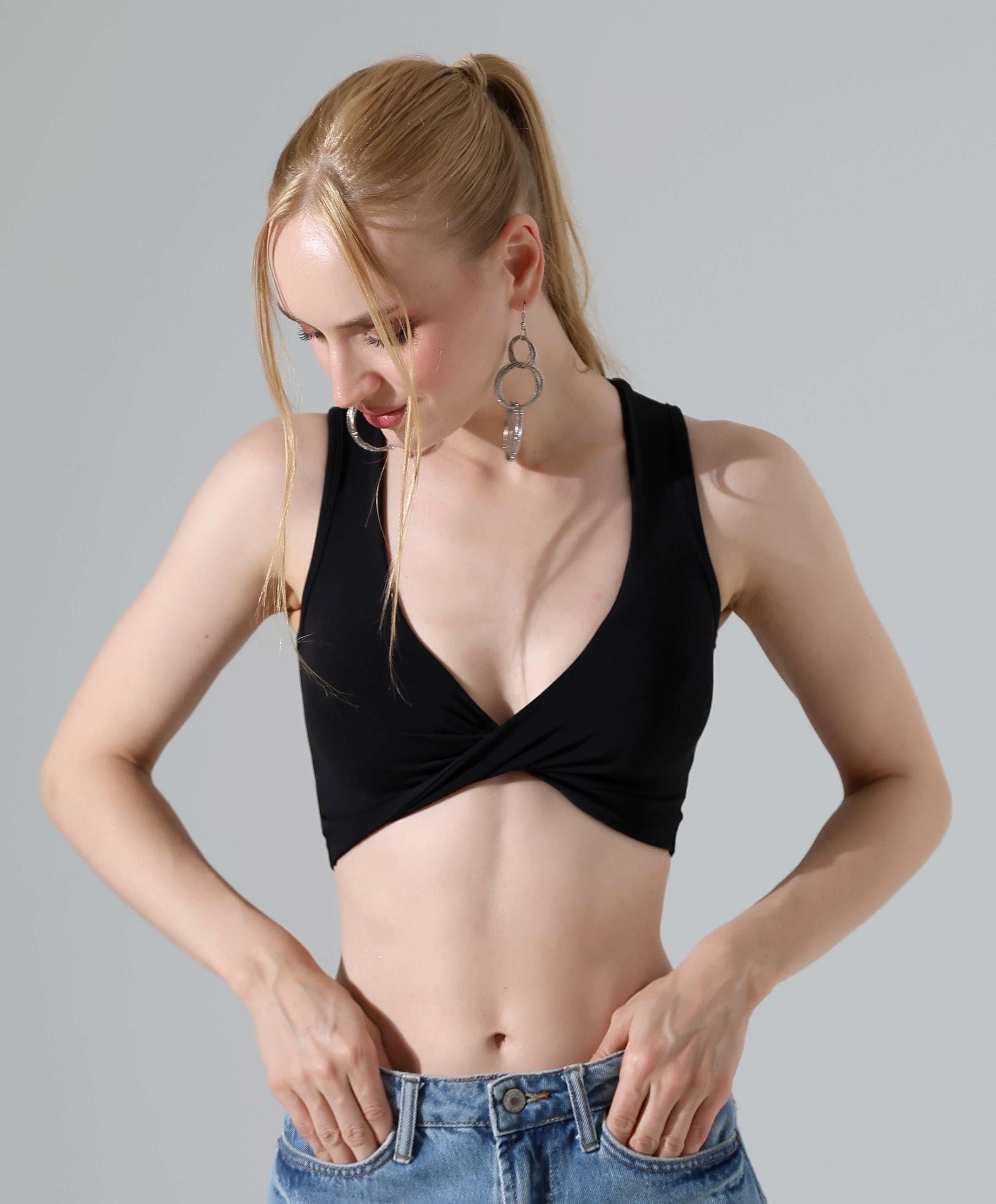 Twist-Front Crop Top