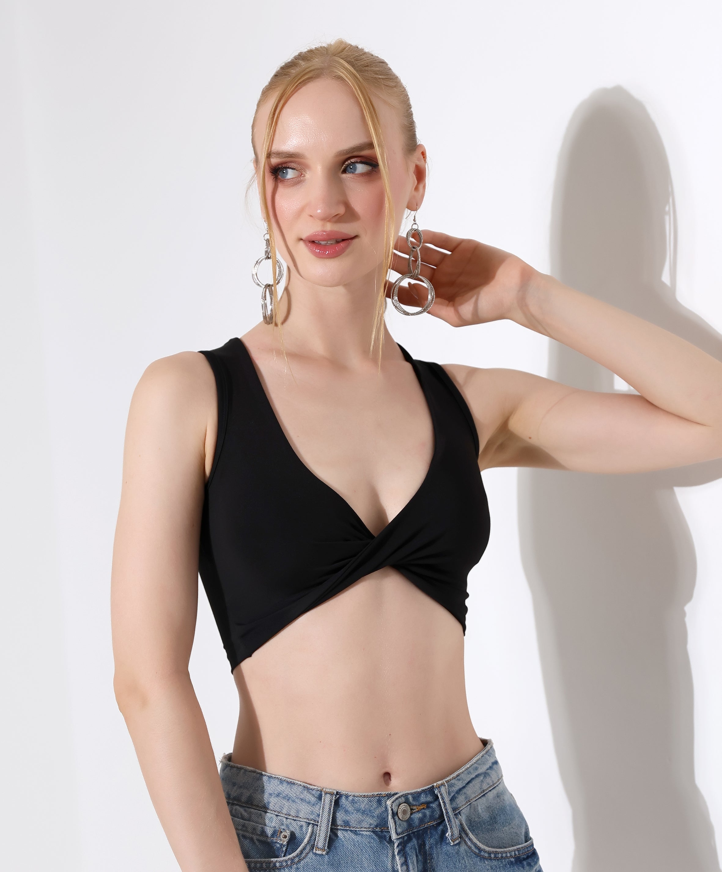 Twist-Front Crop Top
