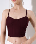 Corset Crop Top - Burgundy