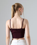 Corset Crop Top - Burgundy