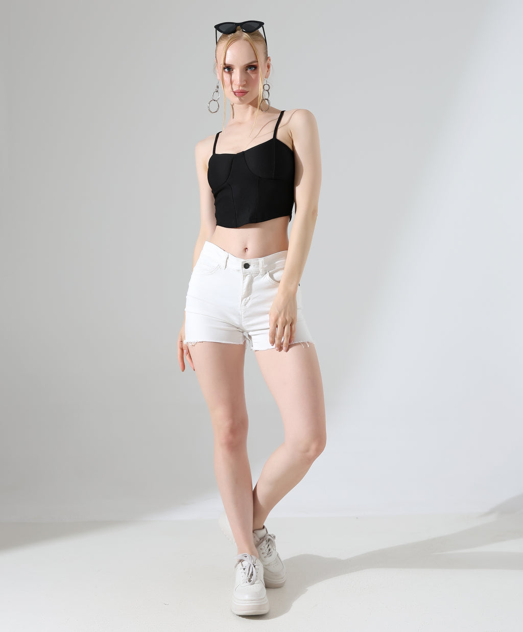 Corset Crop Top - Black