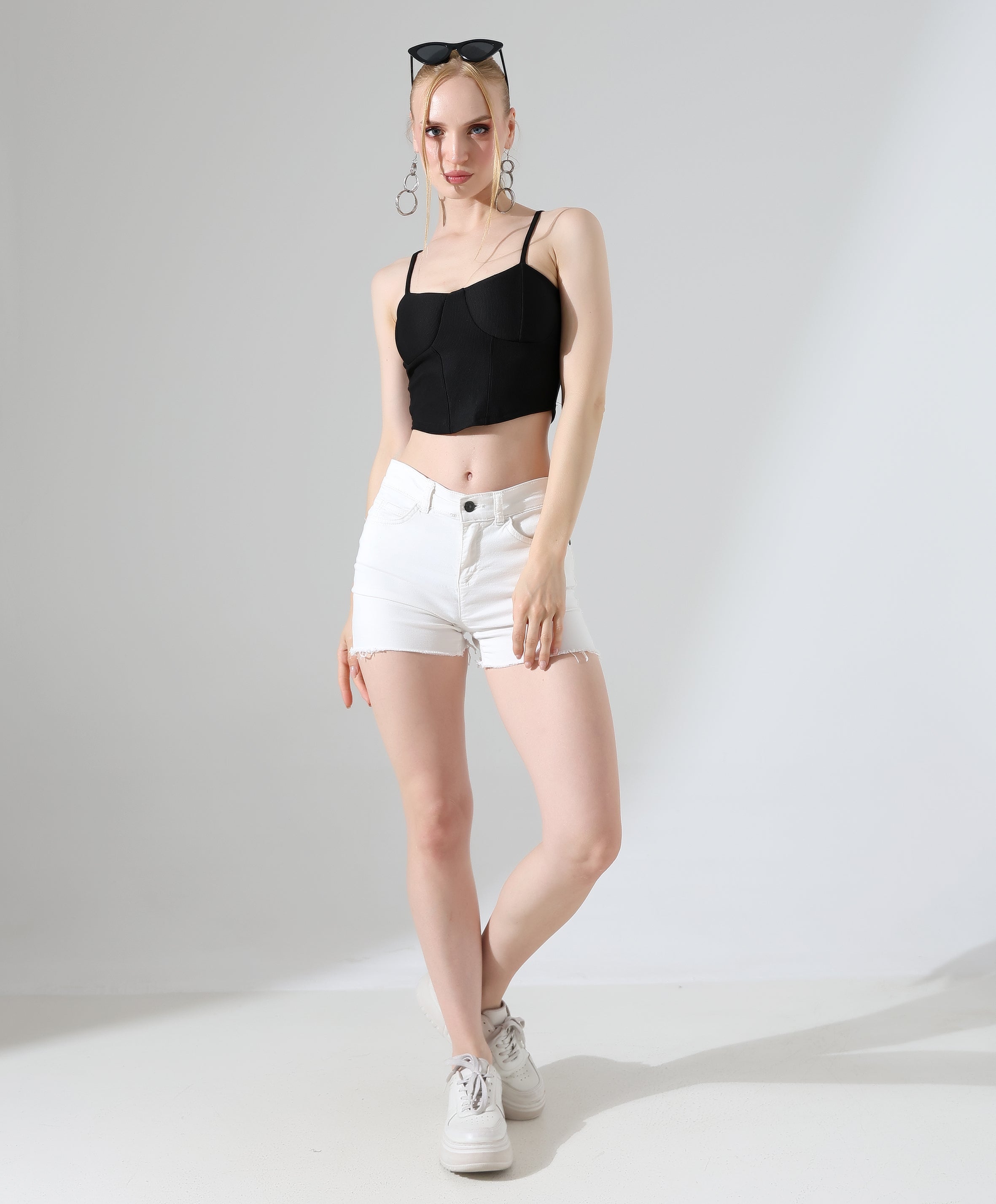 Corset Crop Top - Black