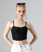 Corset Crop Top - Black
