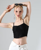 Corset Crop Top - Black