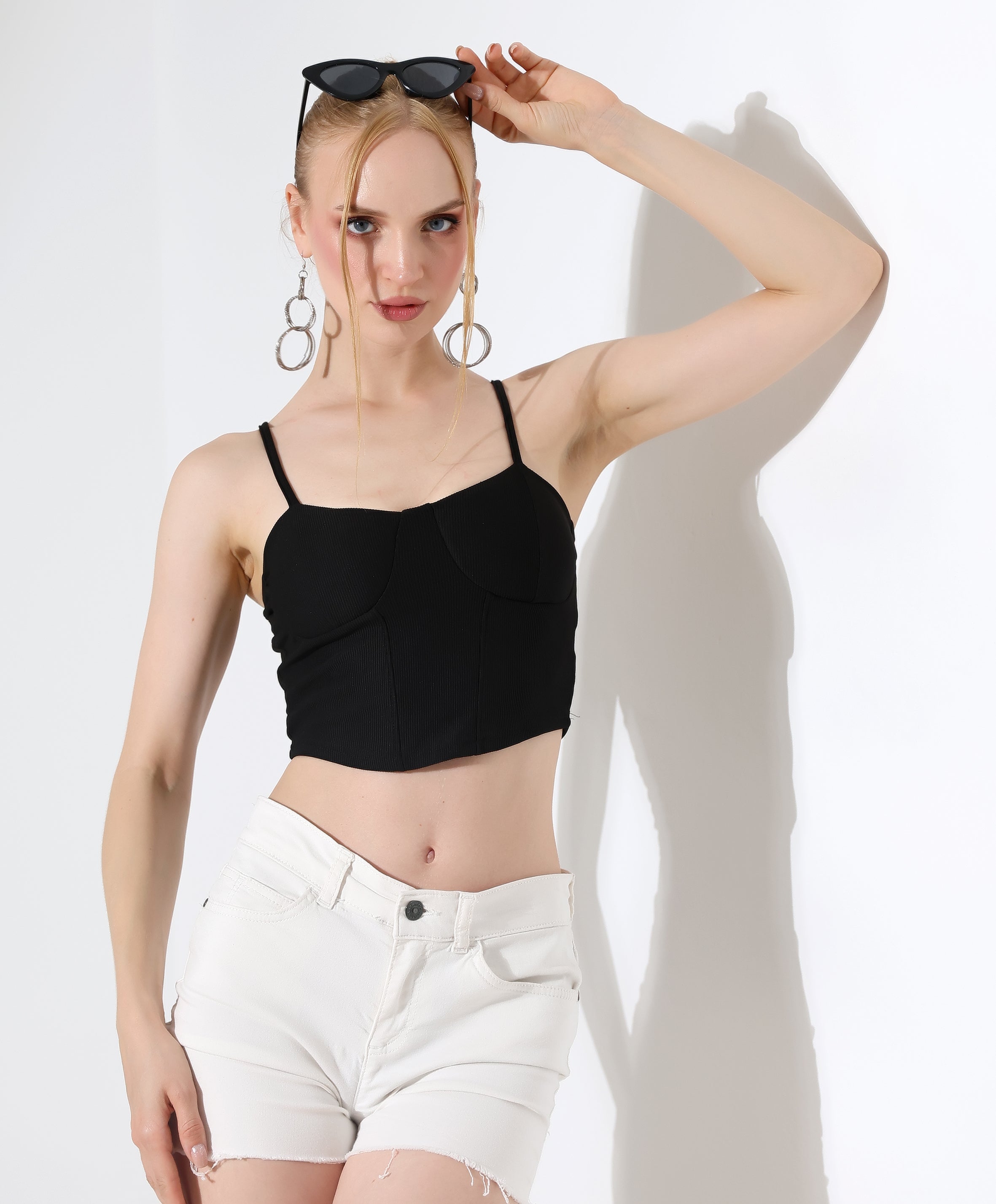 Corset Crop Top - Black