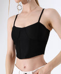 Corset Crop Top - Black