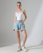 Lace-Trim Bodysuit - White