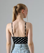 Polka Dot Bodysuit - Black