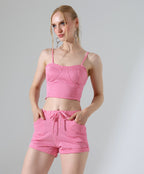 Gingham Two-Piece Set - Pink