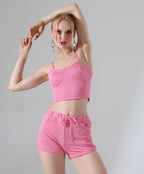 Gingham Two-Piece Set - Pink