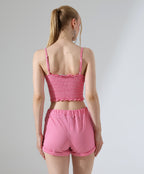 Gingham Two-Piece Set - Pink
