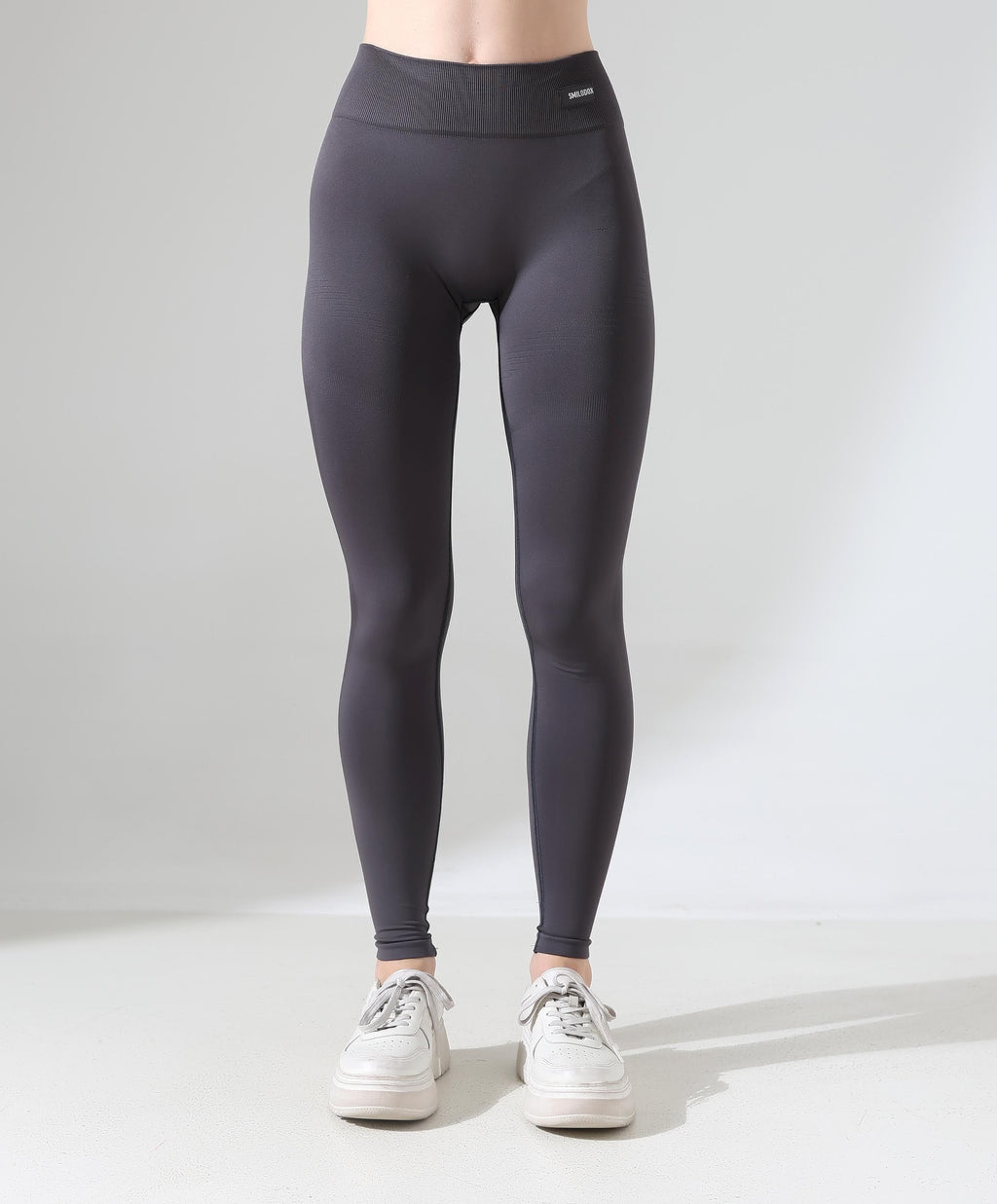 High-Waist Scrunch Leggings - Gray