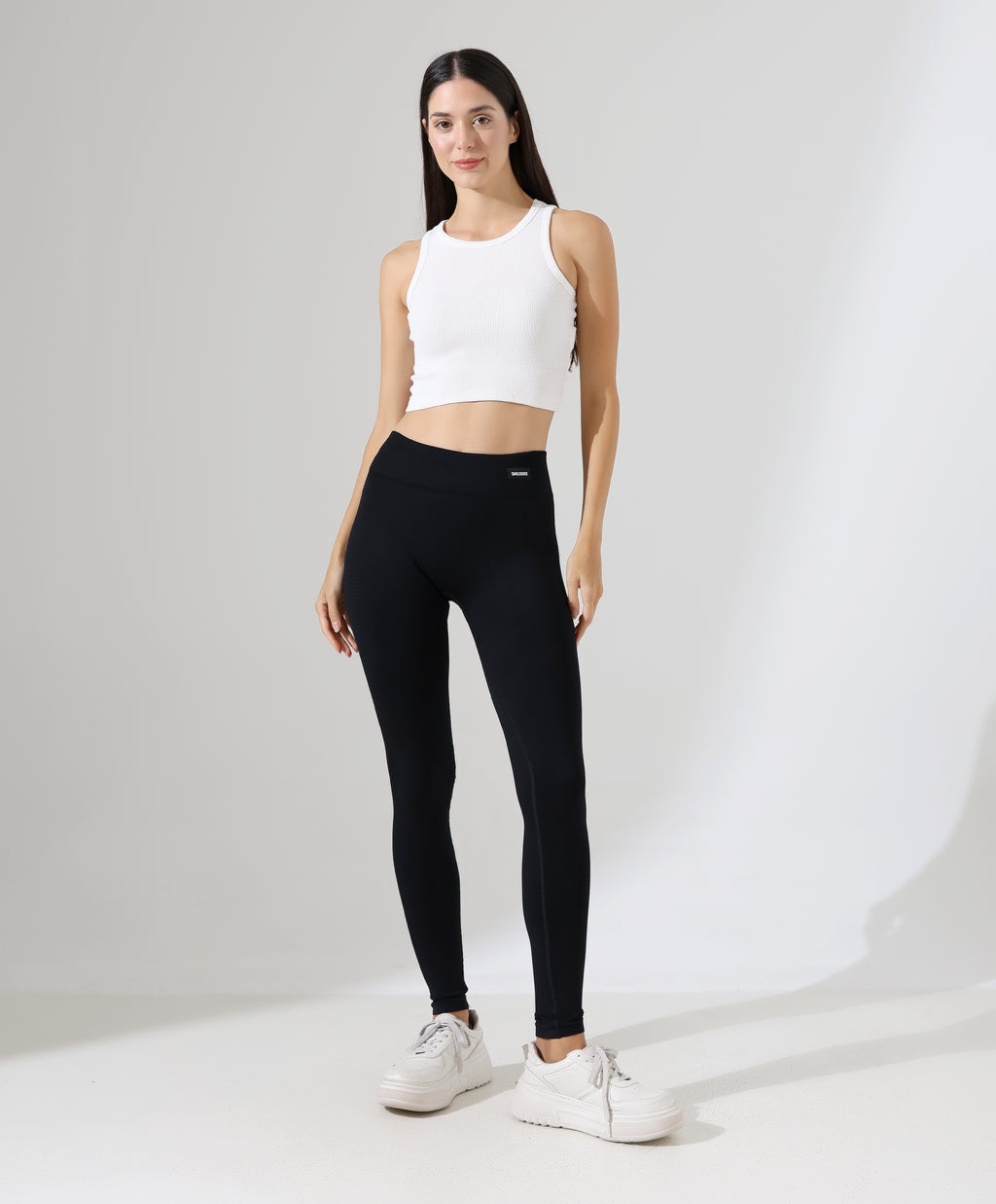 High-Waist Scrunch Leggings - Black