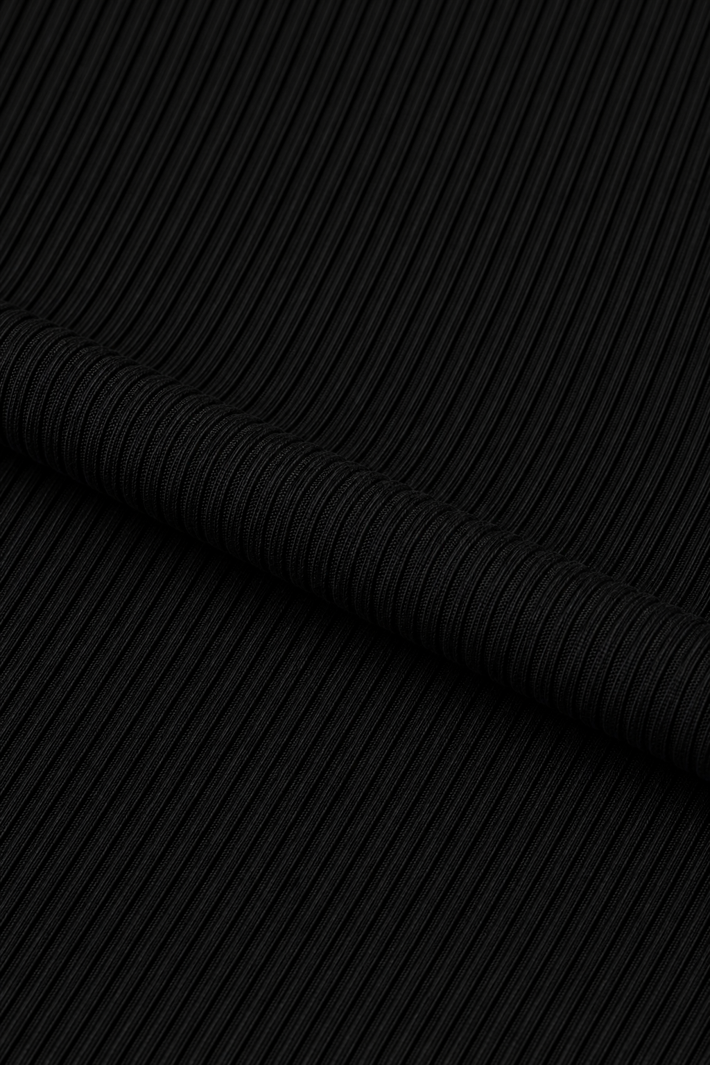Black Ribbed Active Workout Shorts