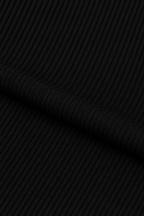 Black Ribbed Active Workout Shorts