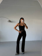 Halter Neck Co-ord Set - Black