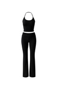 Halter Neck Co-ord Set - Black